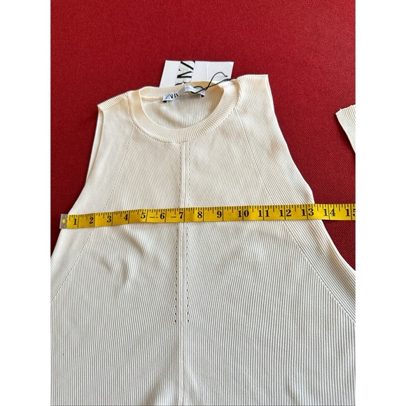 Zara Cream Bare Back Tie Back Sleeveless Top, NWT, S - Picture 12 of 15